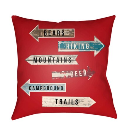 Lodge Cabin Compass Poly Filled Pillow - 18 X 18 In.